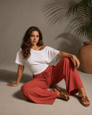 Blair - Pantalón ancho con cintura elástica - Calanoa