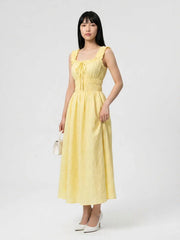 Flora - Vestido maxi casual con textura - Calanoa