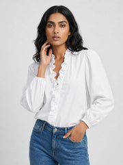 Isla - Blusa de manga larga con volantes - Calanoa
