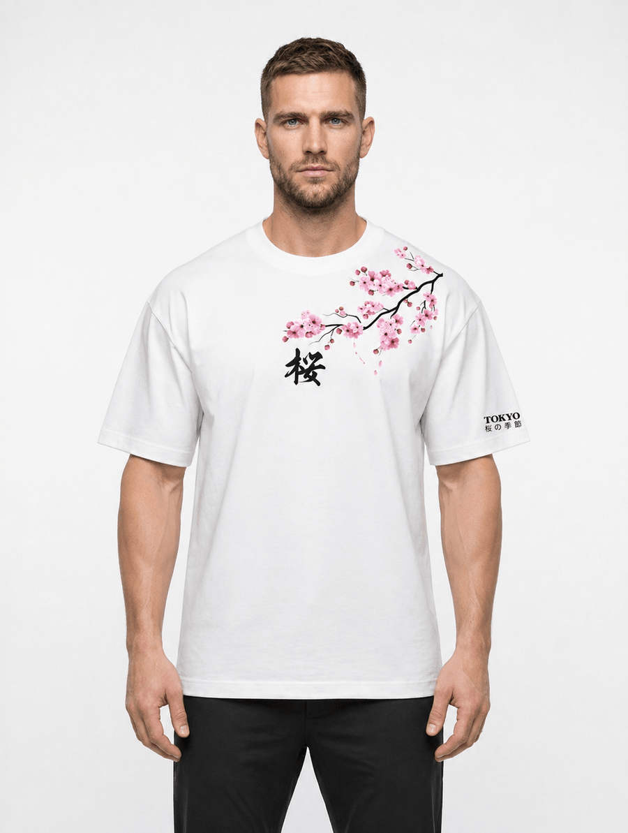 Kairo™ | Camiseta oversize con estampado sakura