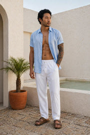 Max - Pantalón recto de lino - Calanoa