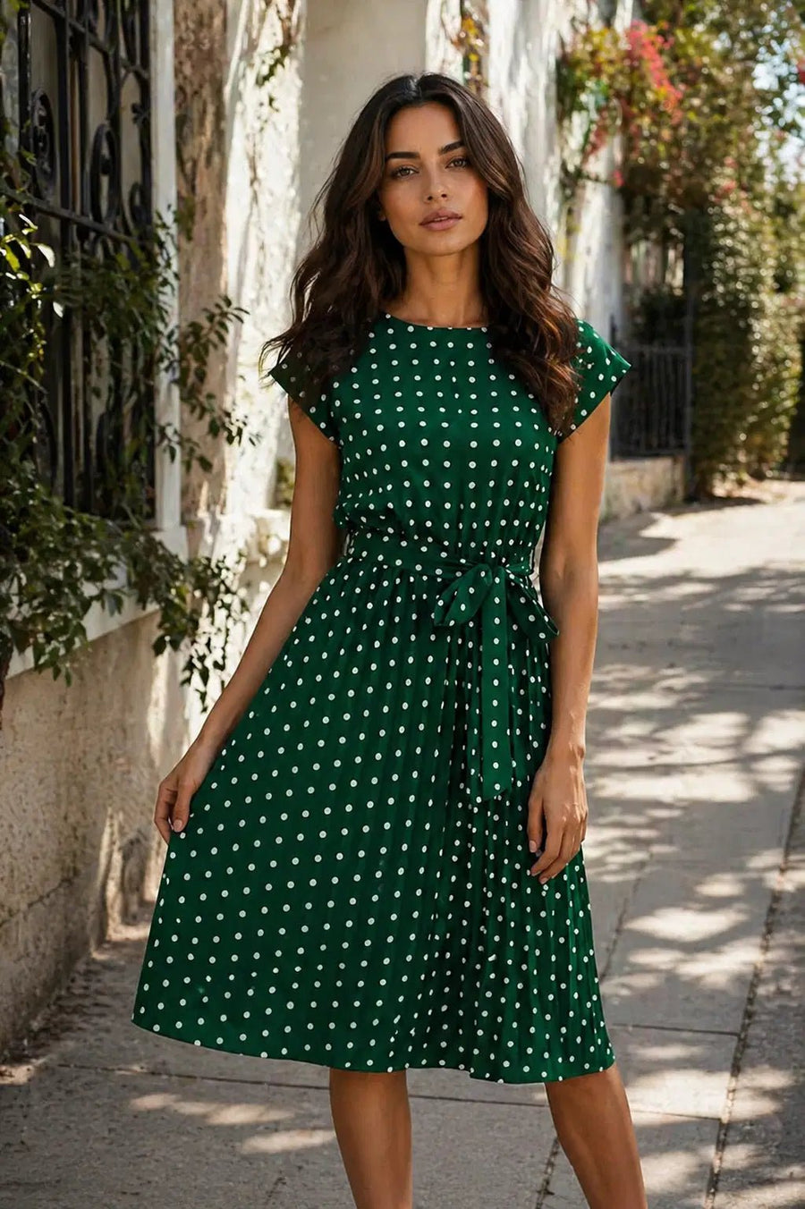 Maya - Vestido de lunares a la rodilla