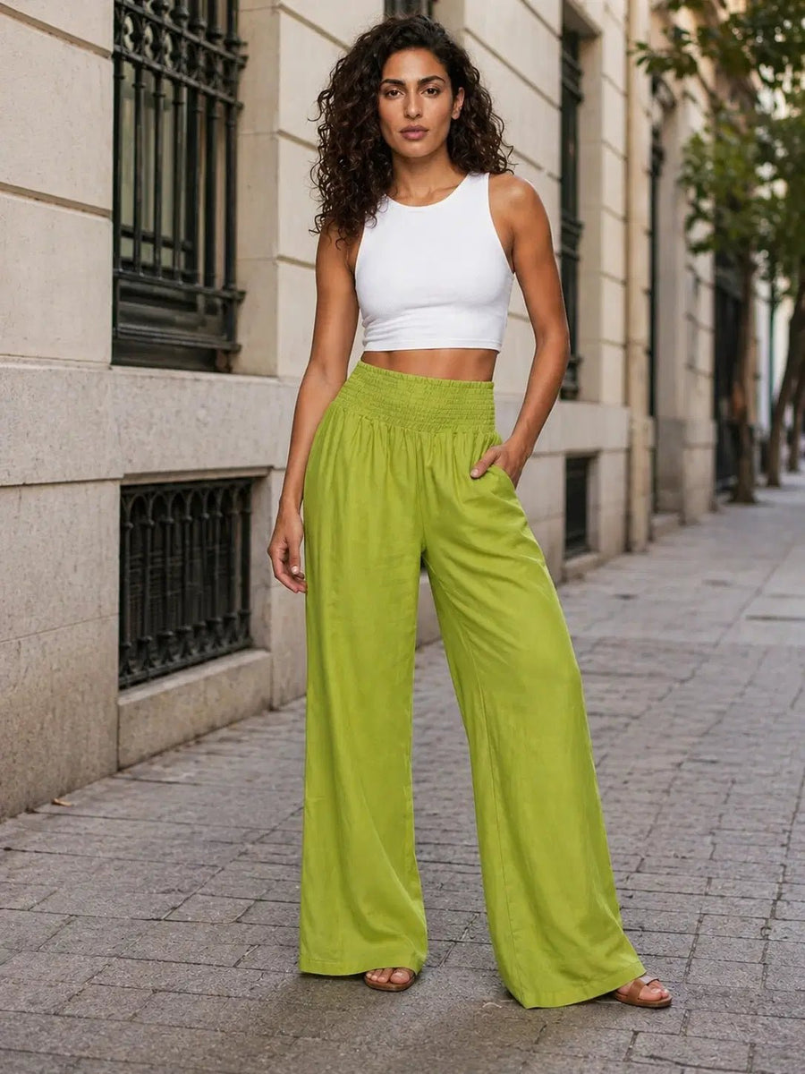 Roma - Pantalón ancho estilo playa